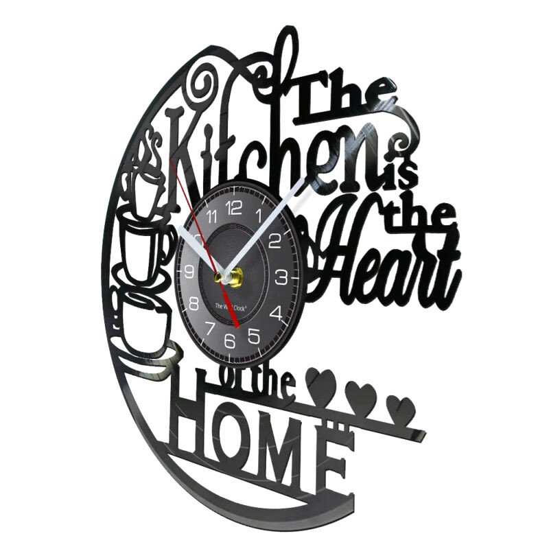 Horloge Cuisine Noire 22